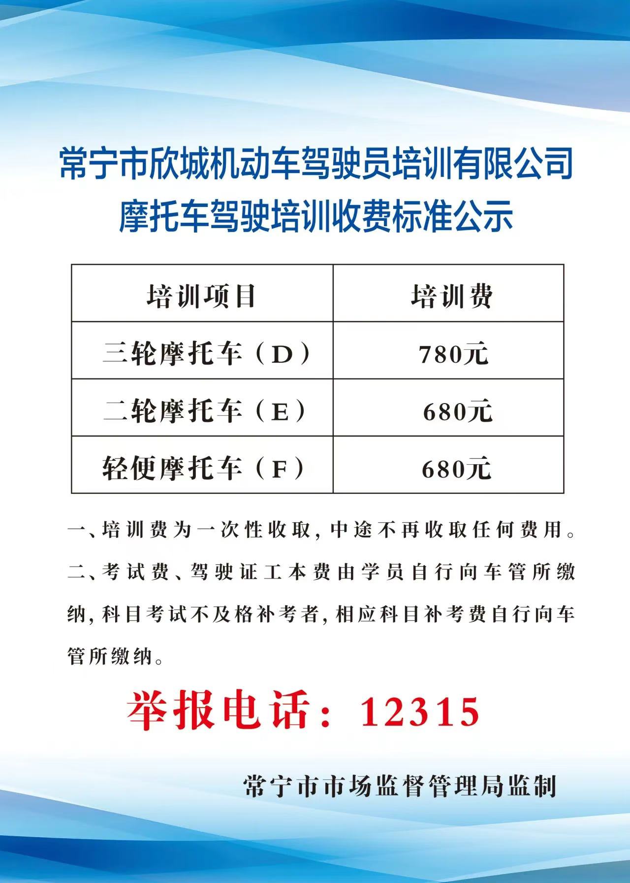 报名费用明细